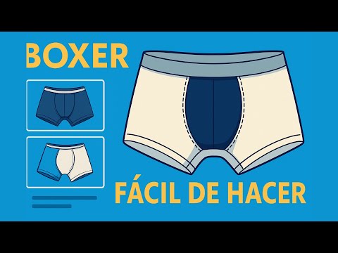 Como hacer un BOXER de hombre paso a paso, FACIL