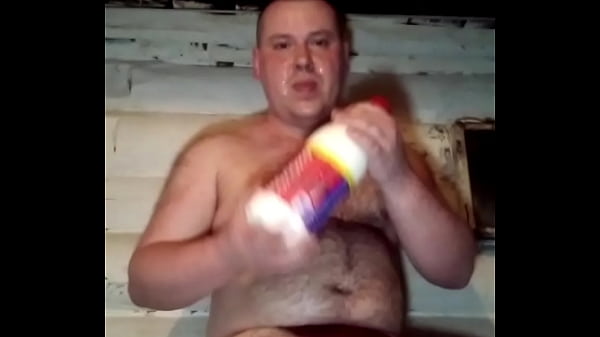 Russian gay planted his huge round ass on a bottle of milk)))57 sec